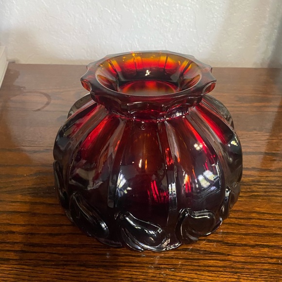 STUNNING VTG Indiana Amberina Tiara Glass Sunset Pedestal Bowl - Picture 7 of 8